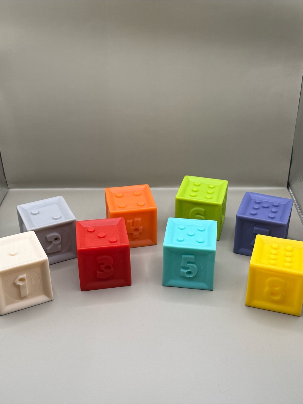 Infantino Soft Stacking Number Blocks - Multicolor Baby Toy Set